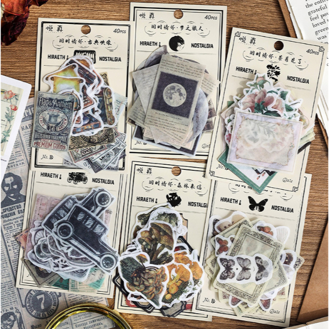 Jual Old Time Feeling Sticker Sets Series bahan Scrapbook jurnaling ...