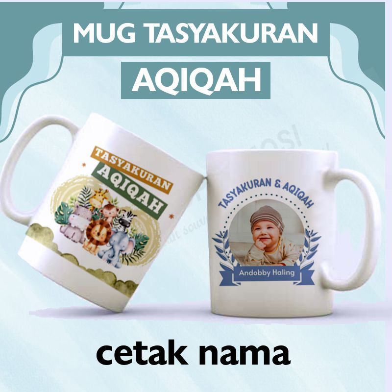 Jual Mug Custom Aqiqah / Souvenir Tasyakuran Aqiqah Custom Shopee