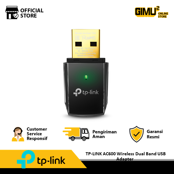 Jual TP-LINK Archer T2U AC600 Wireless Dual Band USB Adapter | Shopee ...