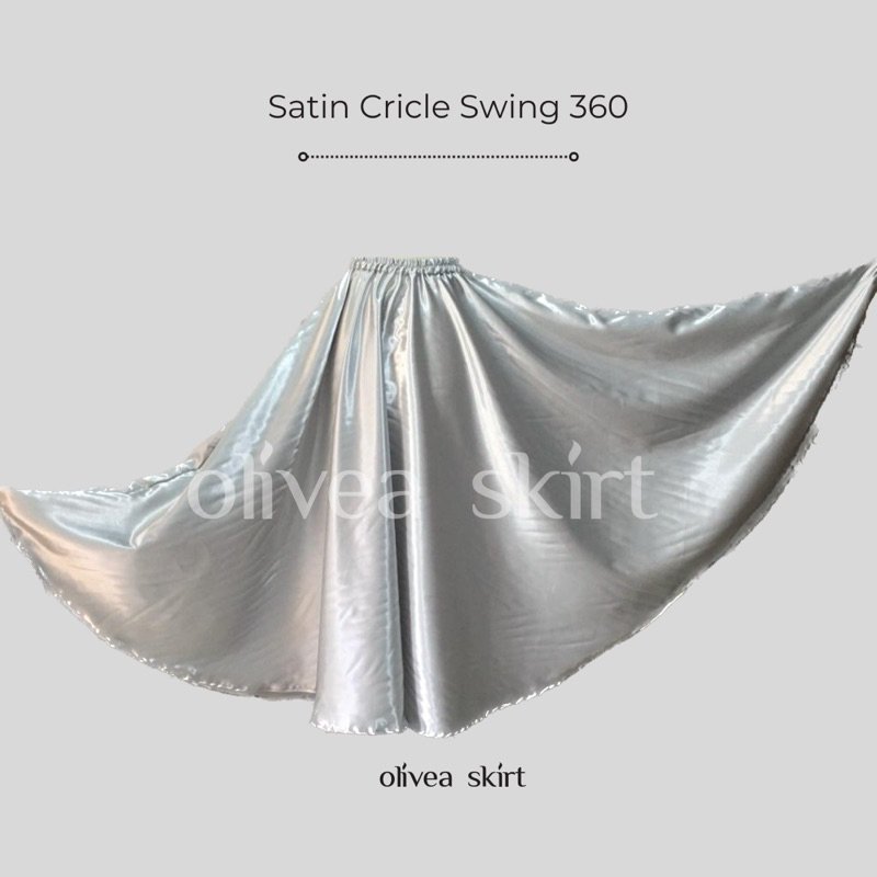 Jual DANCE COSTUME SATIN LONG SKIRT 360 FULL CIRCLE / SWING DANCE SKIRT