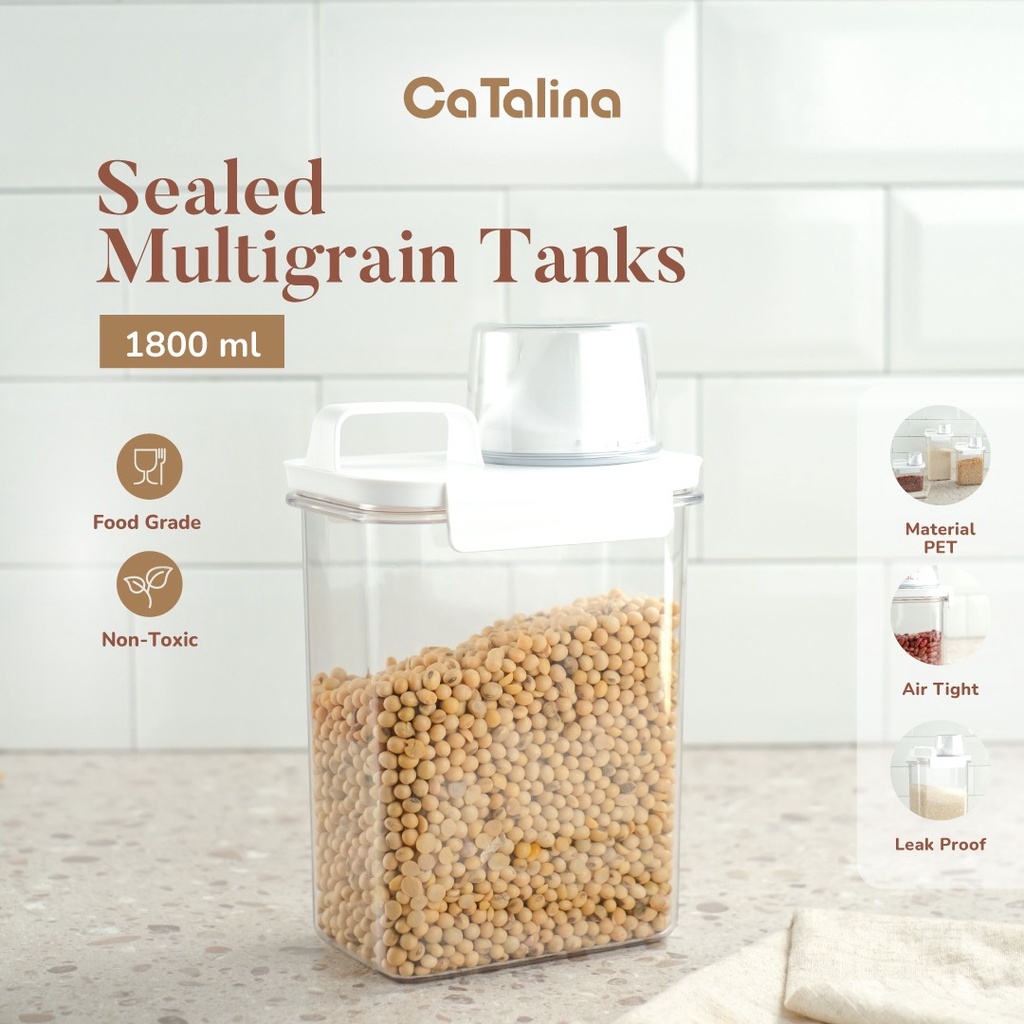 Jual CATALINA WOO 30404/1800 Plastic Food Container 1800ml Sealed