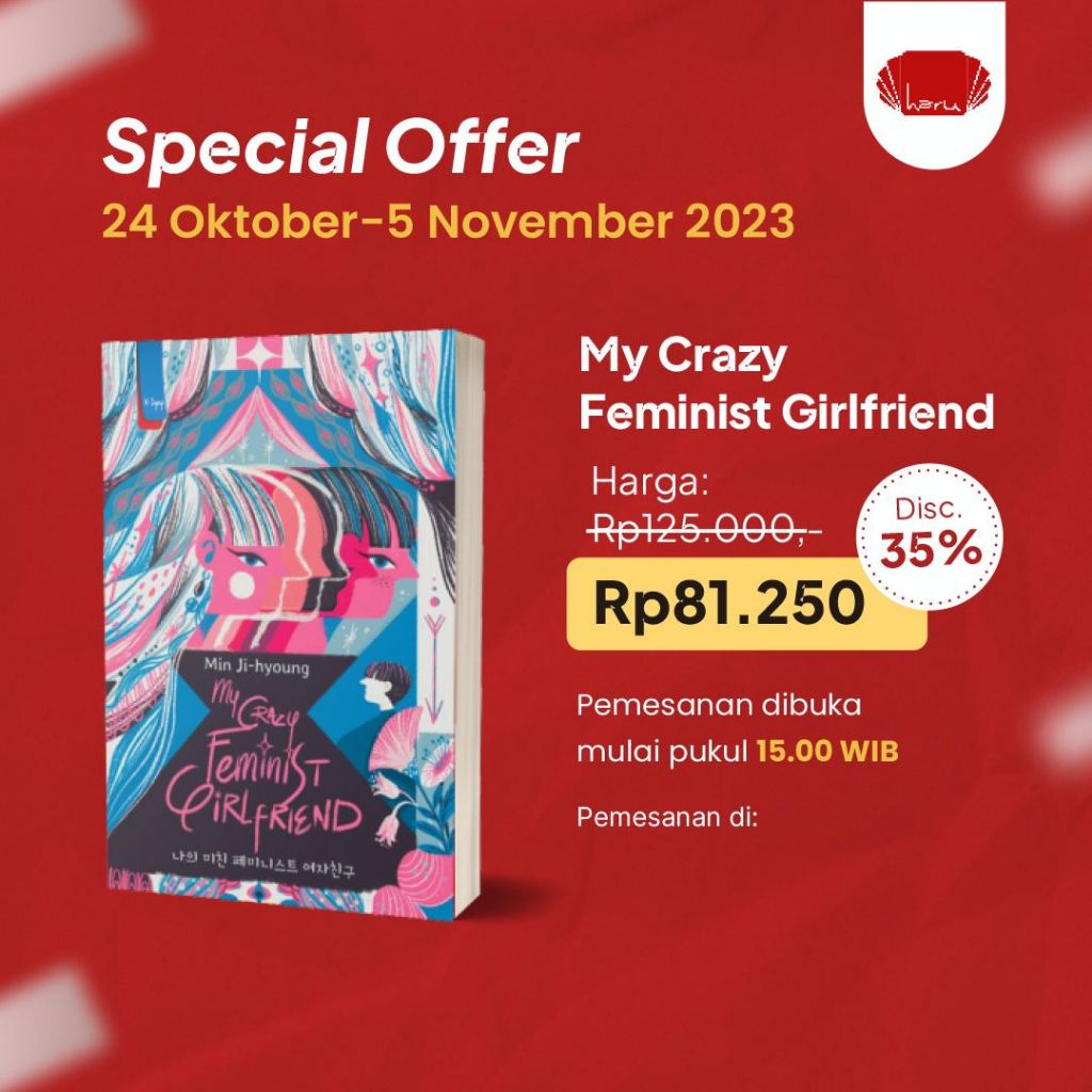 Jual Pre Order Buku My Crazy Feminist Girlfriend By Min Ji Hyoung Penerbit Haru Novel 3851