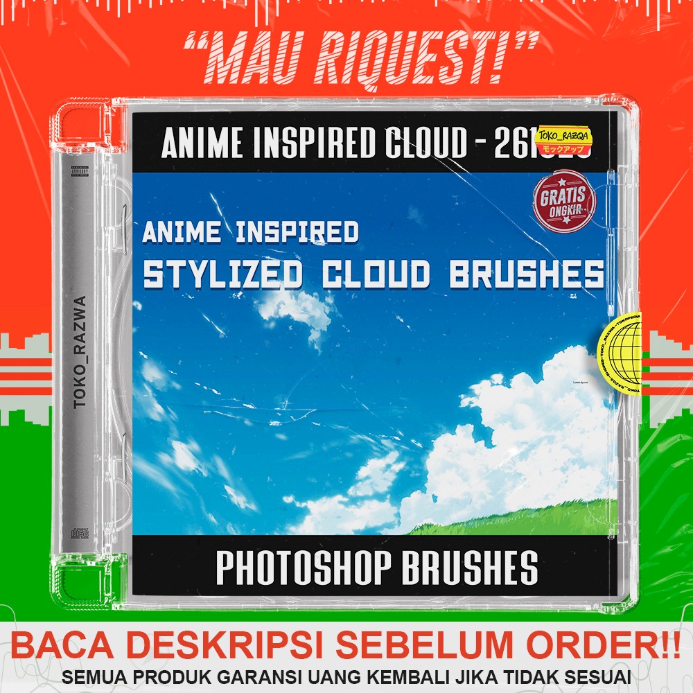 Jual Photoshop Brushes - Anime inspired cloud - 261023 | Shopee Indonesia