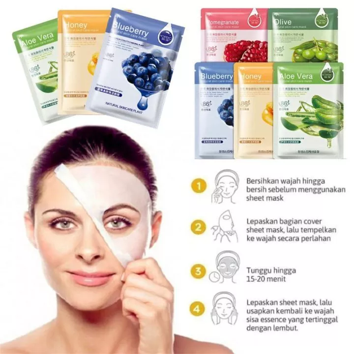 Masker Wajah Facial Sheet Hydrating Essence Mencerahkan Wajah Glowing | AutoStock