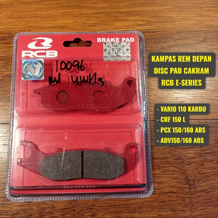 Jual KAMPAS REM/DISC PAD CAKRAM DEPAN RCB E-SERIES VARIO110/CRF150L ...