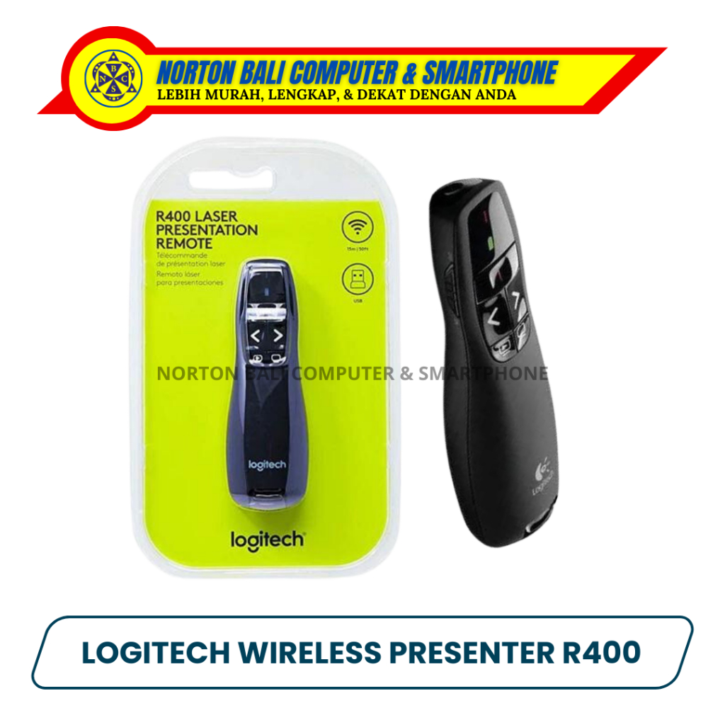 Jual Logitech Wireless Presenter R400 Plus Laser Pointer | Shopee Indonesia