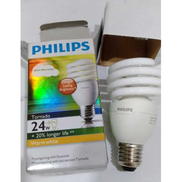 Jual Lampu Phillips Tornado 24 Watt Warm White Shopee Indonesia