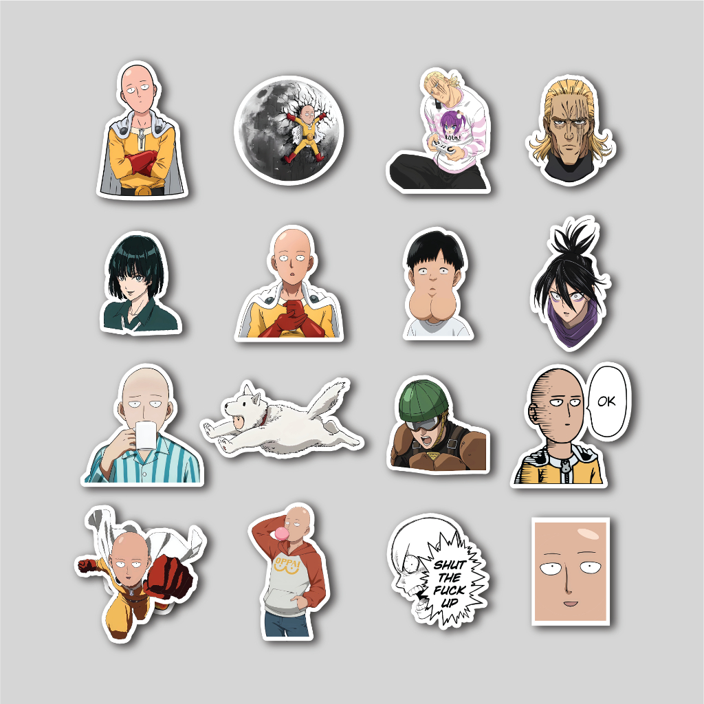 Jual STICKER PACK ONE PUNCH MAN SAITAMA | STICKER TUMBLER | STIKER ...