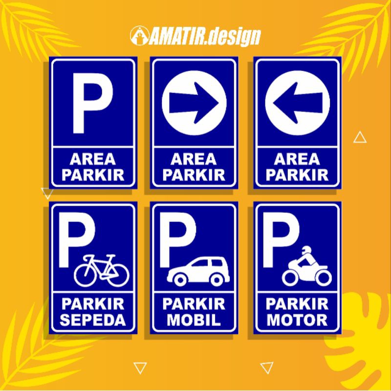 Jual Stiker Parkir Stiker Area Parkir Area Parkir Motor Mobil