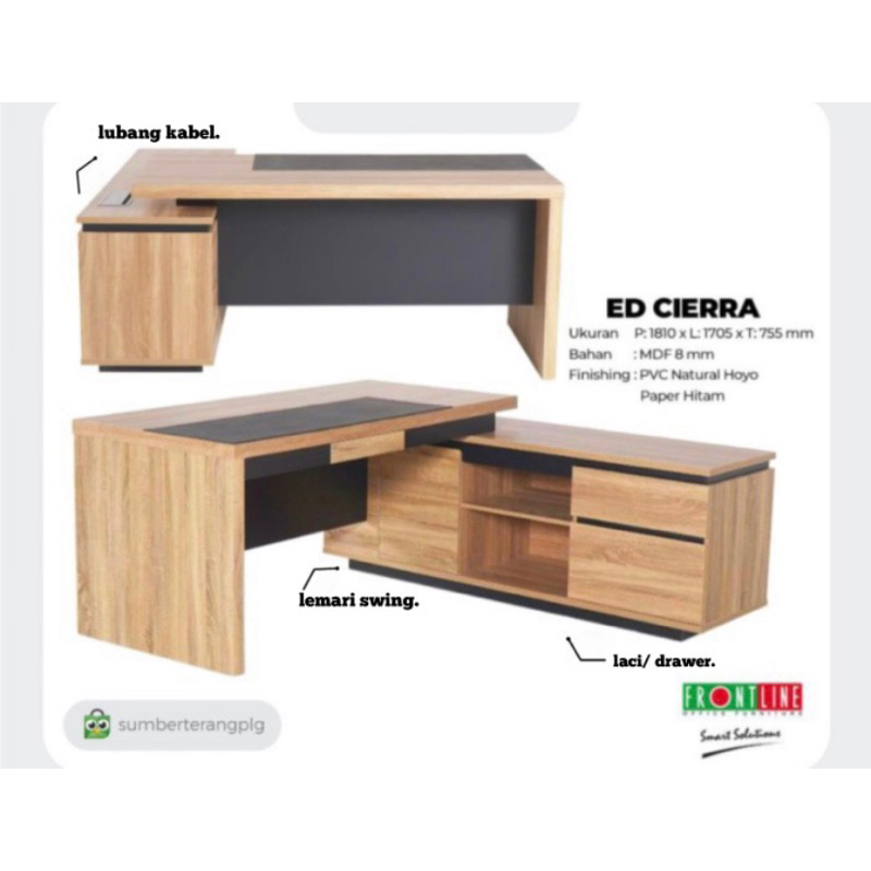 Jual MEJA DIREKTURE MEJA KANTOR MEJA KERJA MEJA LETER L MEJA MINIMALIS