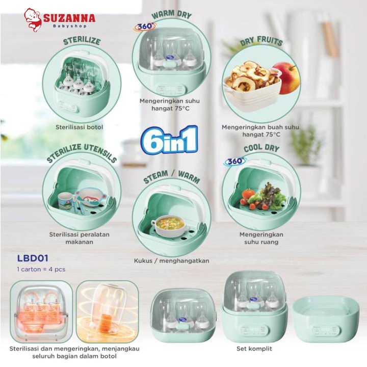 Jual Baby Safe LBD01 Sterilizer & Dry With Drying Rack - Sterilizer ...