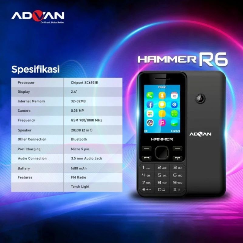 Jual ADVAN HAMMER R6 BERGARANSI RESMI. | Shopee Indonesia