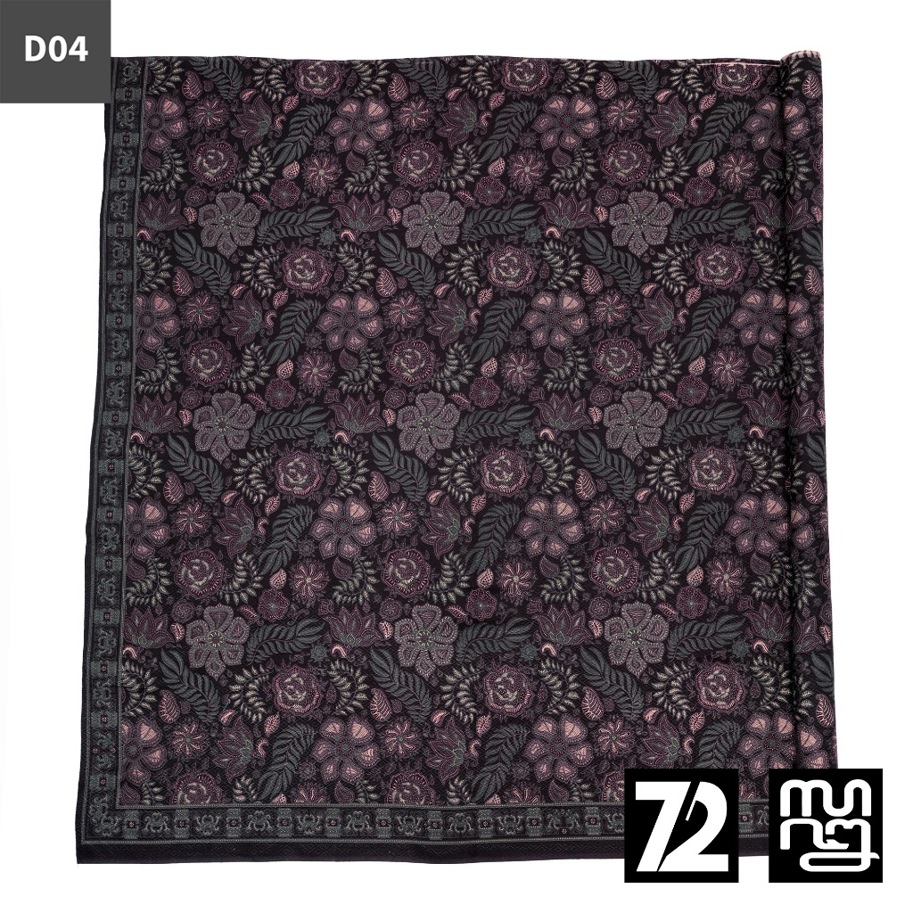 Jual KAIN BATIK PREMIUM Dobby Motif Kembang Warna Hitam Item Ireng ...