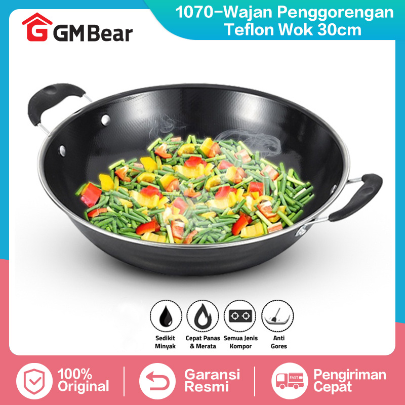 Jual Gm Bear Wajan Kuali Cm Wajan Penggorengan Wok Cm Shopee