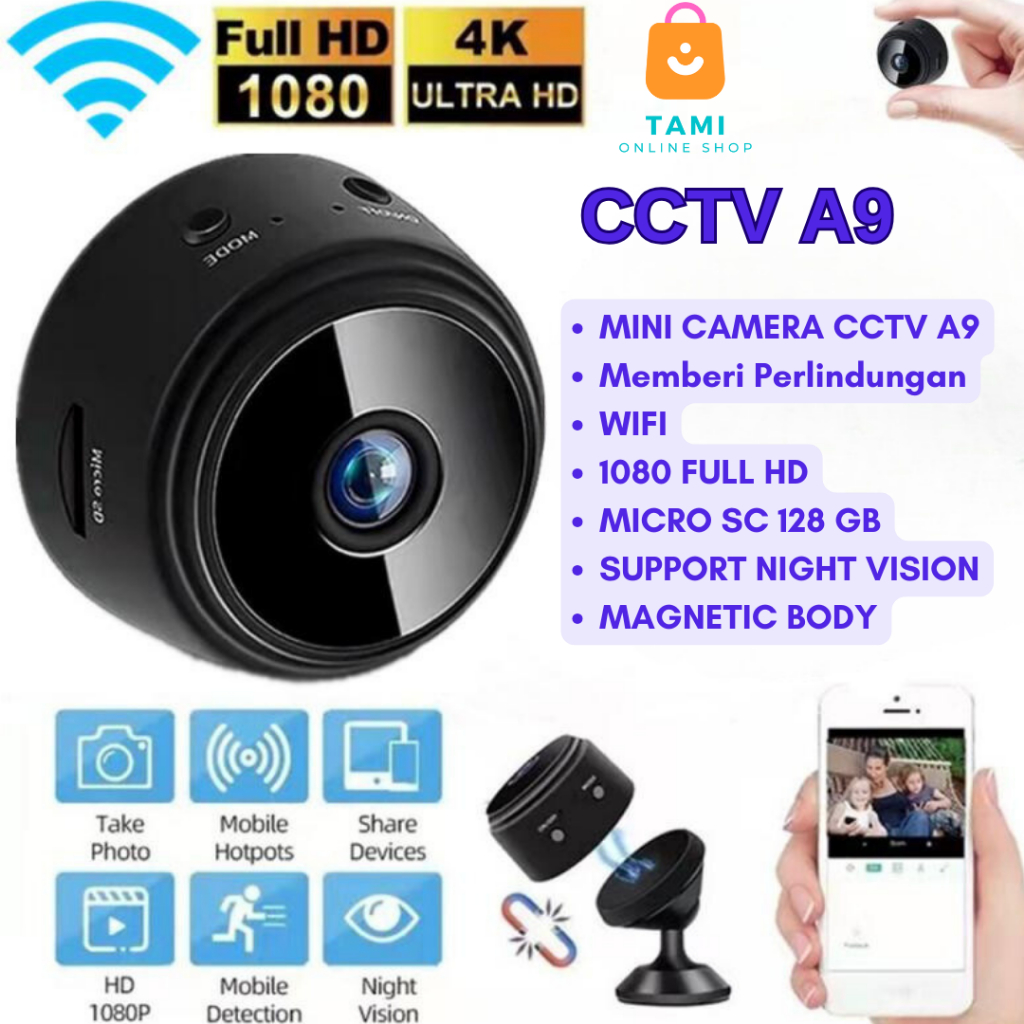 Jual CCTV Wireless A9 Mini Smart Camera Wifi HD 1080P Micro v380 Kamera ...