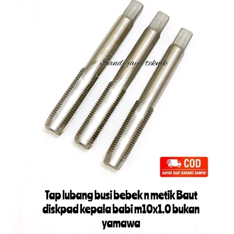 Jual tap lubang busi bebek n metik baut diskpad kepala babi tap m10x1 ...