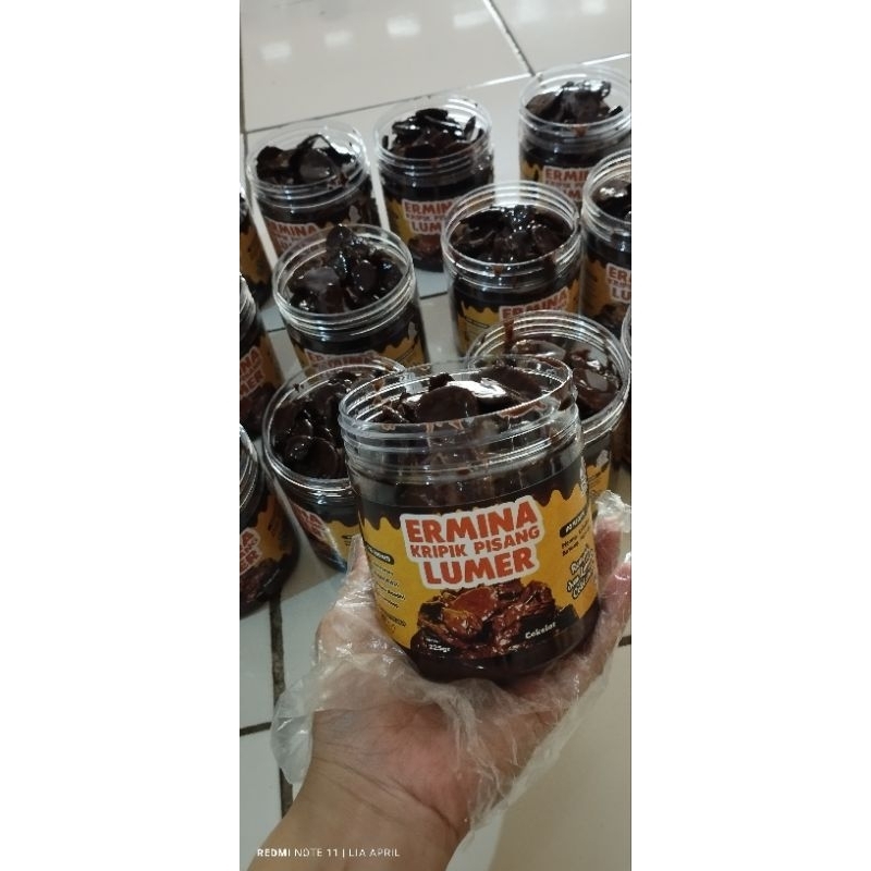 Jual Ermina keripik pisang lumer coklat | Shopee Indonesia