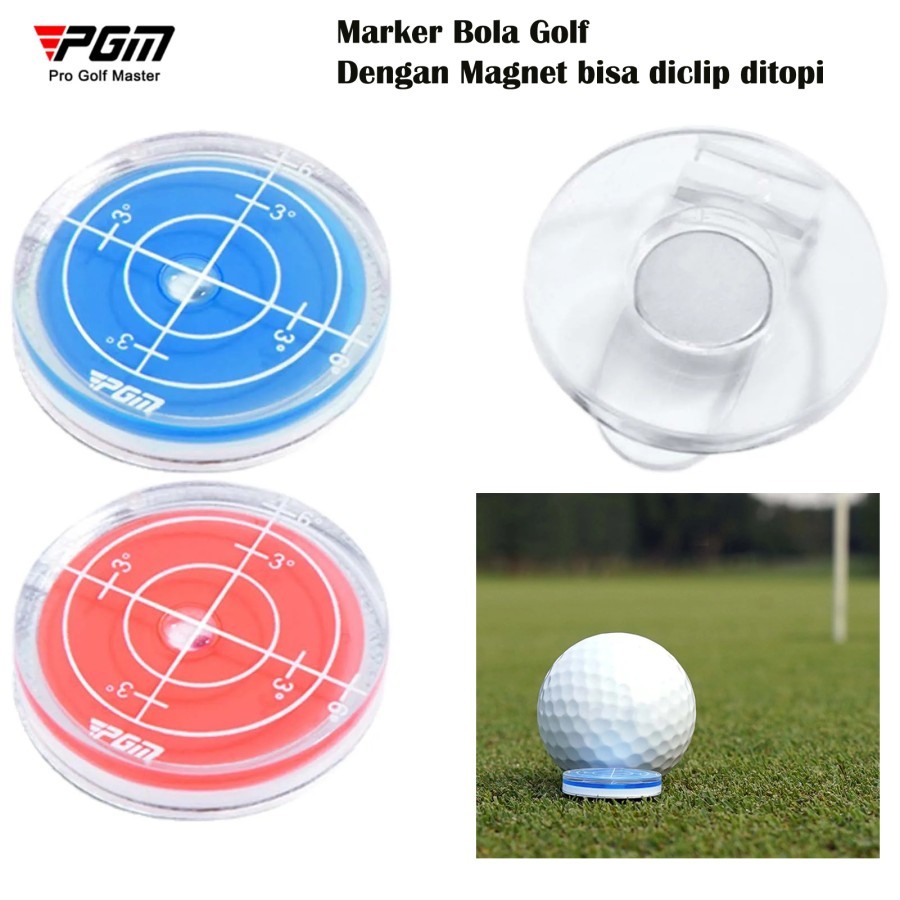 Jual PGM MK011 Golf Ball Marker Bola Cap Hat Clip Mark
