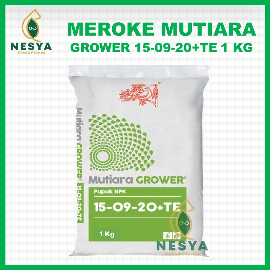 Jual PUPUK NPK MEROKE MUTIARA GROWER 15-09-20+TE KEMASAN PABRIK 1KG ...