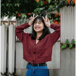 CARDIGAN RAJUT ZARA KNIT CROP TOP KNIT/ATASAN RAJUT WANITA KOREAN  STYLE/OUTER CARDIGAN RAJUT WANITA