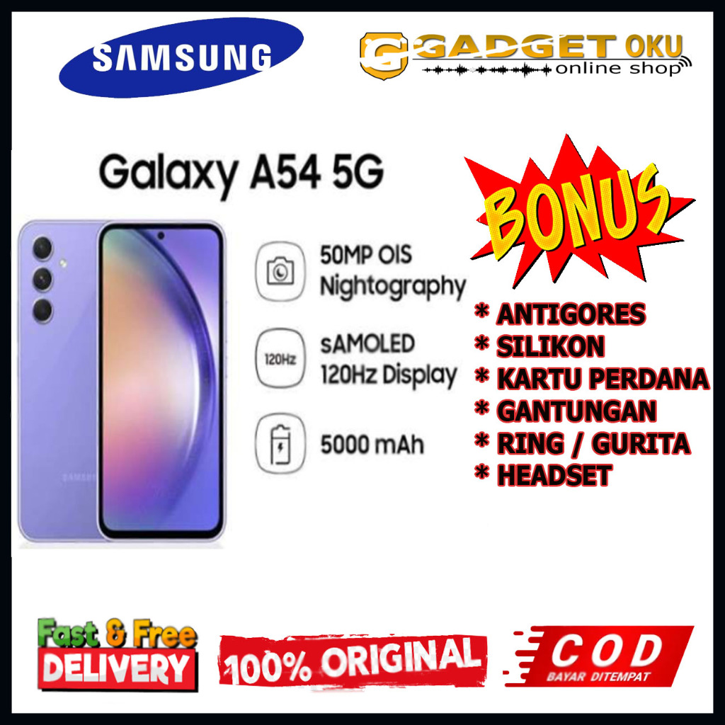 Jual SAMSUNG GALAXY A54 5G RAM 8/128GB RAM 8/256GB GARANSI RESMI SEIN ...