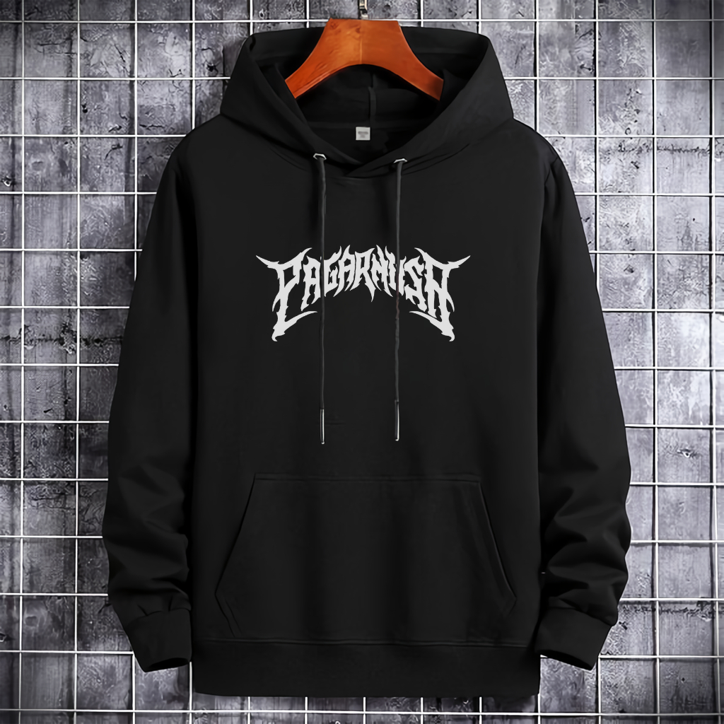 Sweater Hoodie Hitam Distro Pria Streetwear Metal Font PAGARNUSA Premium