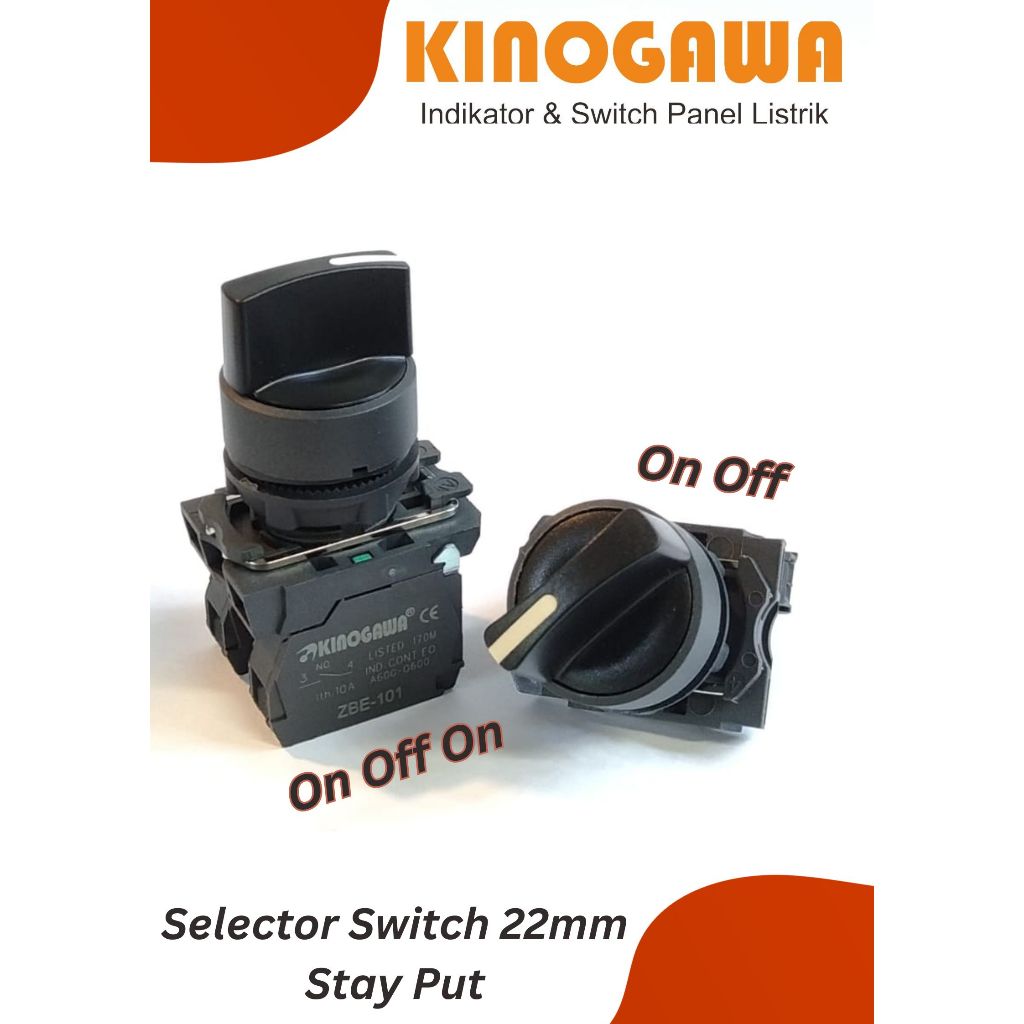 Jual Selector Switch New Model Plastik 22mm Stay Put ON-OFF-ON | Shopee ...