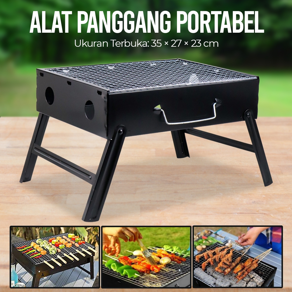 Jual BABARRA Alat Panggang Arang BBQ Outdoor Grill Stove Foldable - FC3 ...