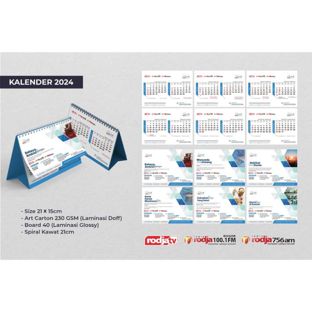 Jual Kalender Meja Rodja Masehi Plus Hijriyah 2024 M 1445 1446 H Shopee Indonesia 