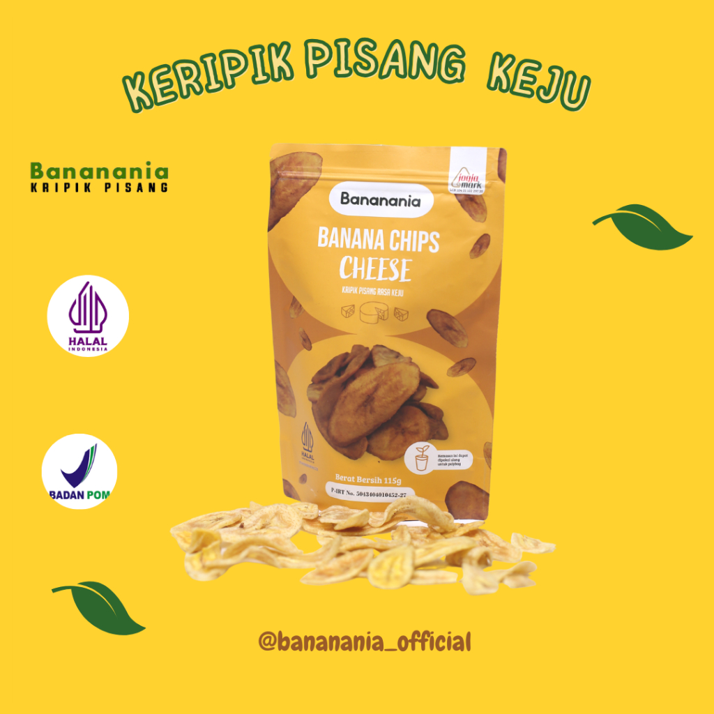 Jual Bananania Banana Chips Cheese 115gr Keripik Kripik Pisang Camilan Jajanan Murah Enak 