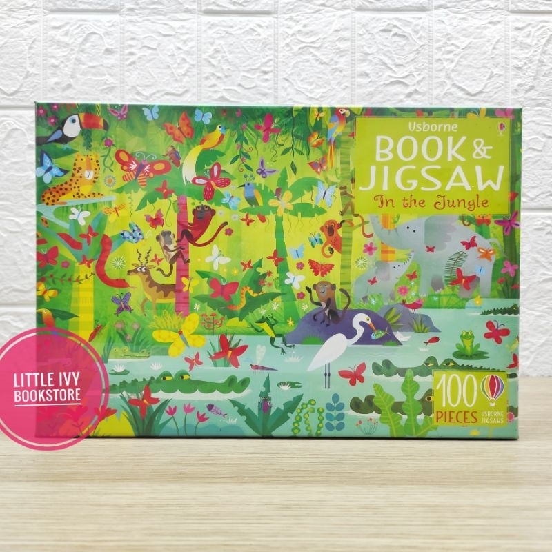 Jual Usborne Book & and Jigsaw In The Jungle 100 pieces. Buku puzzle ...