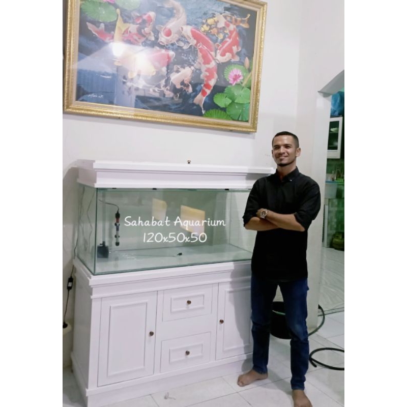 Jual Kabinet Aquarium 120x50x50 Fullset Kaca 8mm Shopee Indonesia