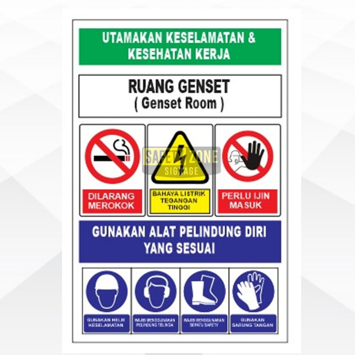 Jual Sign Sticker Utamakan Keselamatan Dan Kesehatan Kerja (Ruang ...