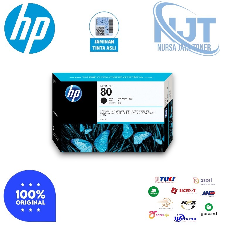 Jual Tinta HP 80 Black 350ml DesignJet Ink Cartridge (C4871A) | Shopee ...