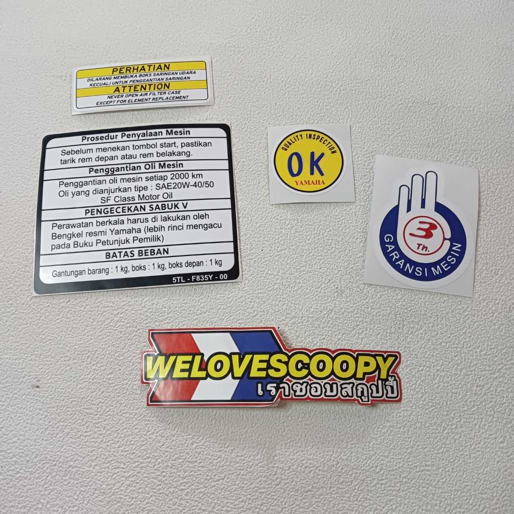 Jual stiker prosedur mio set warning oke / stiker prosedur mio / stiker ...