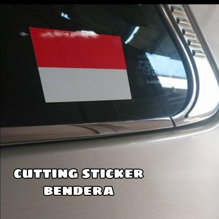 Jual Sticker Mobil Bendera Indonesia Flag merah putih vinyl decal
