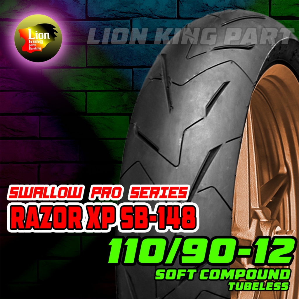 Jual BAN LUAR SWALLOW SB-148 RAZOR XP UKURAN 110/90-12 SOFT COMPOUND ...