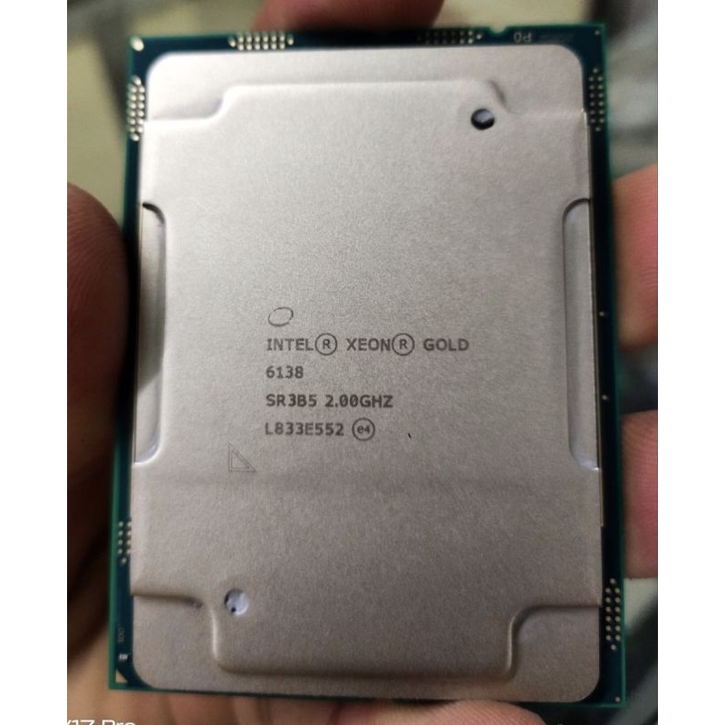 Intel CPU Sockel 3647 20-Core Xeon Gold 6138 2GHz 27,5MB - SR3B5