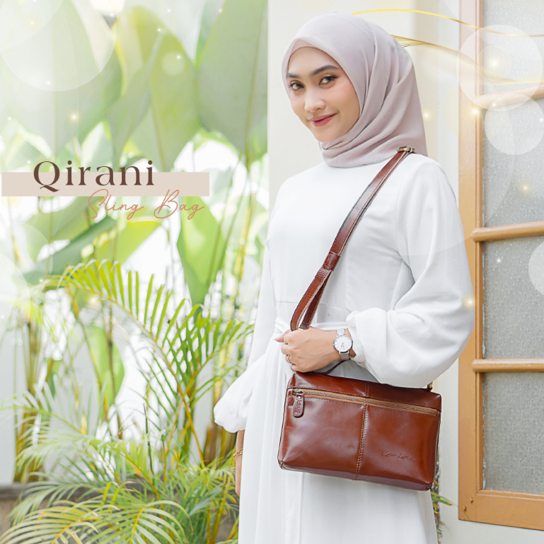 Jual Kenes Leather Sling Bag Wanita Tas Selempang Kulit Asli Qirani