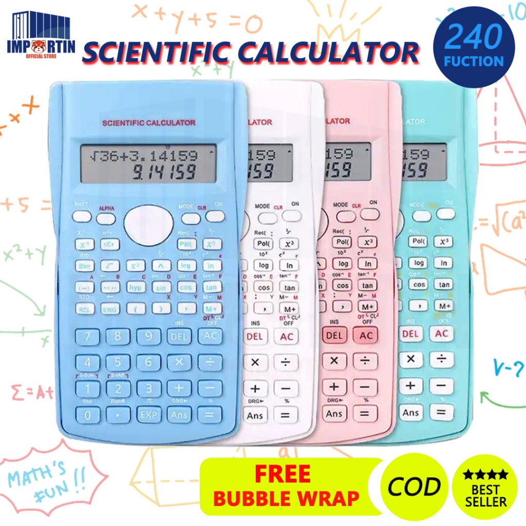Jual Kalkulator Scientific Color 240 Function Calculator Ujian Sin Cos Tan Function Kalkulator 1242