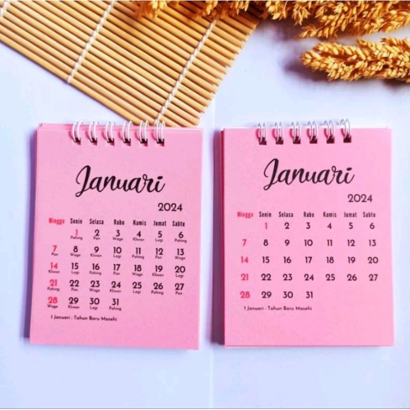 Jual Kalender 2024 Aestetik Mini Warna Pastel | Shopee Indonesia