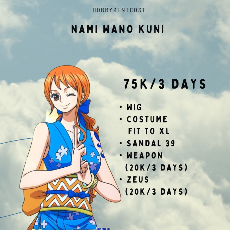 Jual Cosplay Rental Nami Wano One Piece Shopee Indonesia