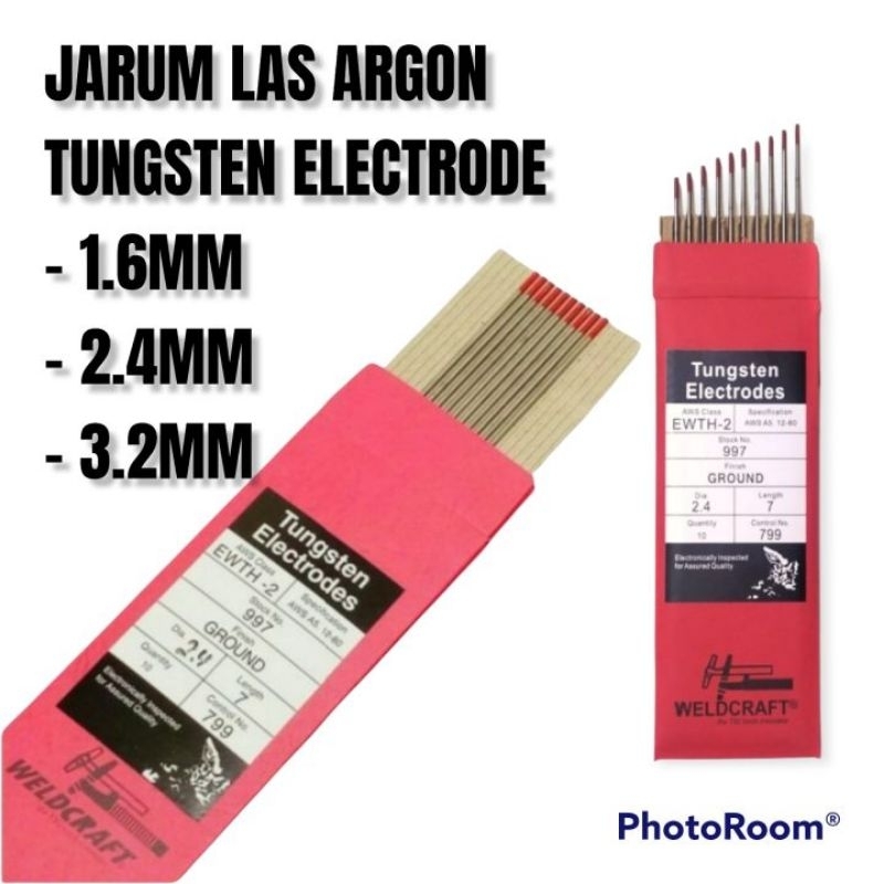 Jual tungsten electrodes/jarum stang las argon/tig 1,6mm, 2,4mm ...