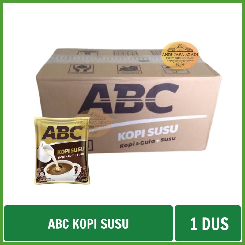 Jual Kopi ABC Susu Kopi Gula Dan Susu (1 Dus / 12 Renceng) | Shopee ...