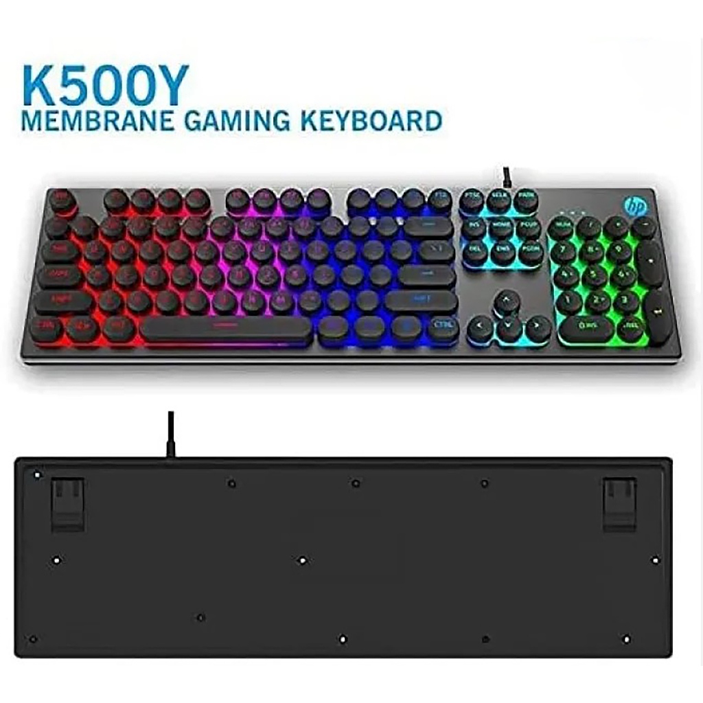 Jual Keyboard Gaming HP K500Y RGB Membrane (Rubber Dump) Keyboard