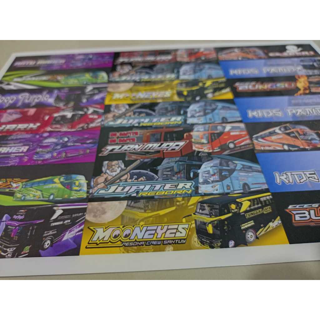 Jual Stiker Bus Virall ukuran A4 Glossy | Shopee Indonesia