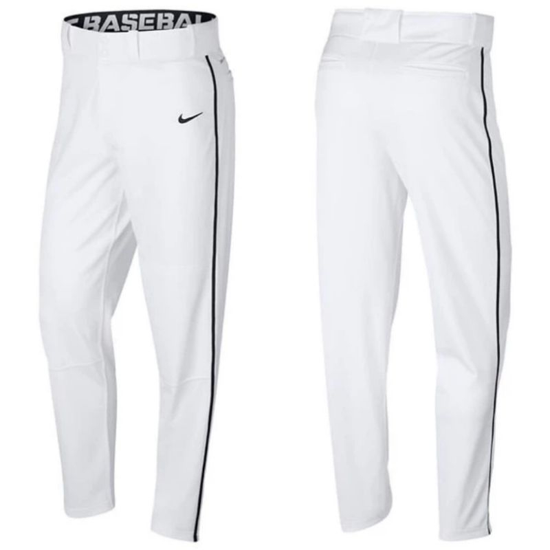 Jual Nike Boys' Swoosh Piped Dri-FIT Baseball Pants Grey White