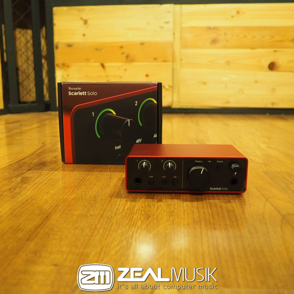 Jual Focusrite Scarlett SOLO 4th Gen / Gen 4 Soundcard USB Audio Interface Zeal Musik Jogja