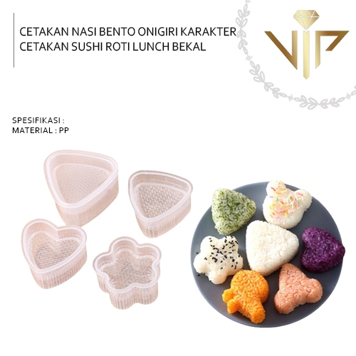 Jual VIP Cetakan Nasi Bento Onigiri Karakter Cetakan Sushi Roti Lunch ...