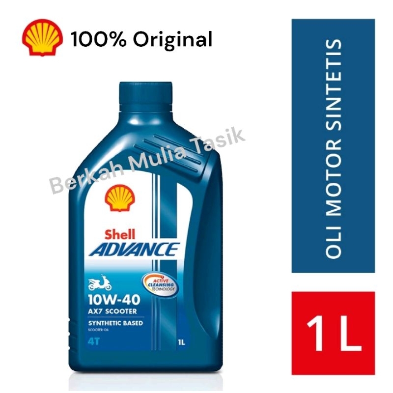 Jual Oli Motor Shell Advance AX7 4T 10W-40 1L 100% Original Resmi ...